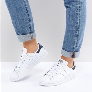 adidas Originals white navy Stan Smith sneakers